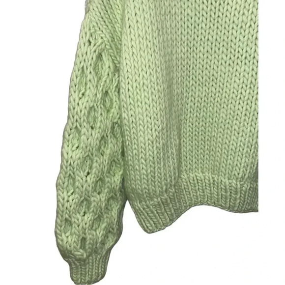 Mr. Mittens Oversized Honey Lime Crewneck Sweater - Picture 5 of 14